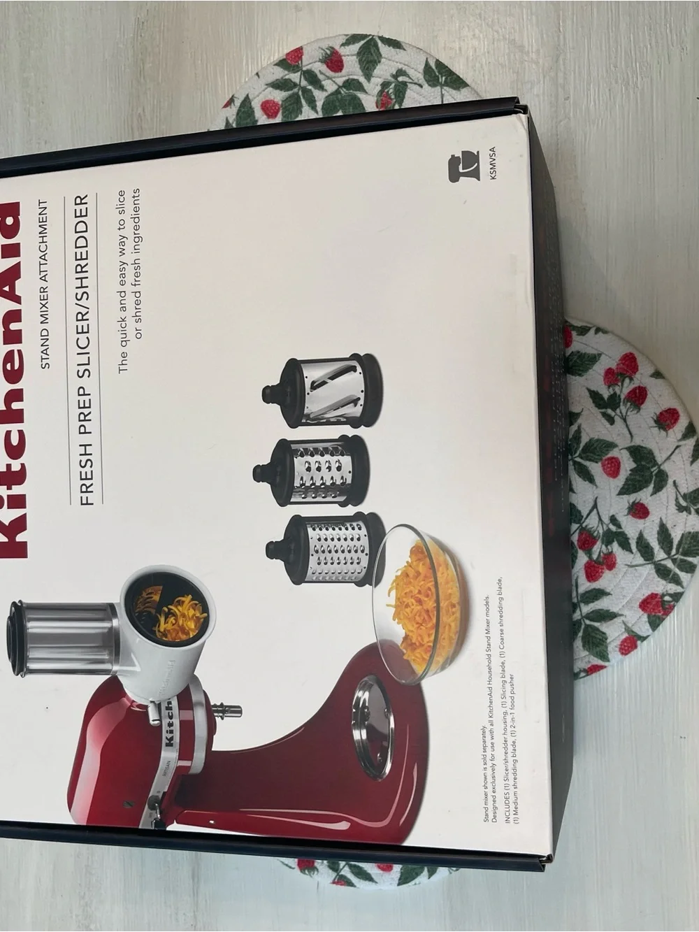 KitchenAid Fresh Prep Slicer/Shredder Attachment used once all 5 pieces included